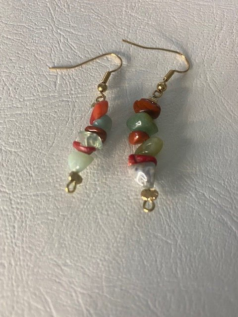Christmas Jasper and Jade Fishhook Earrings - Herbal RocksChristmas Jasper and Jade Fishhook EarringsearringsHerbal RocksHerbal RocksChristmas Jasper and Jade Fishhook Earrings