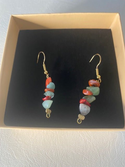 Christmas Jasper and Jade Fishhook Earrings - Herbal RocksChristmas Jasper and Jade Fishhook EarringsearringsHerbal RocksHerbal RocksChristmas Jasper and Jade Fishhook Earrings