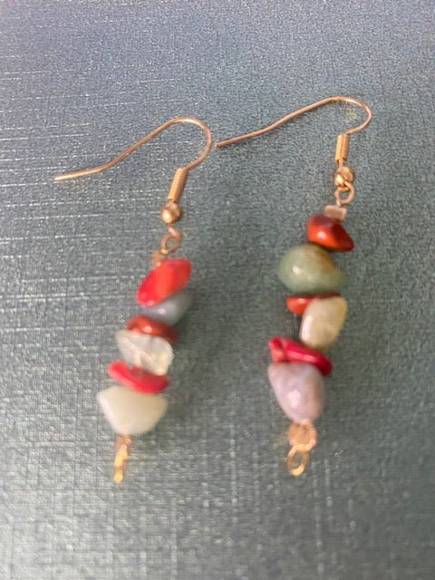 Christmas Jasper and Jade Fishhook Earrings - Herbal RocksChristmas Jasper and Jade Fishhook EarringsearringsHerbal RocksHerbal RocksChristmas Jasper and Jade Fishhook Earrings