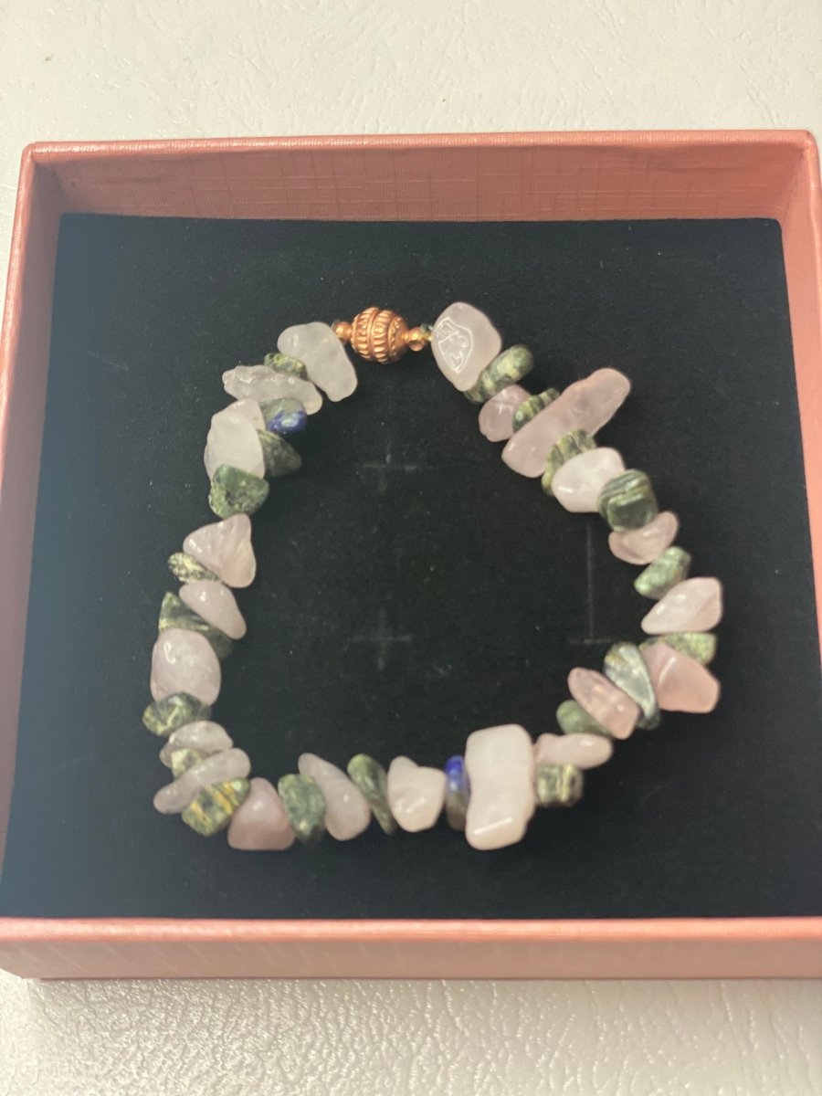 Rose Quartz and Rhodonite Bracelet - Herbal RocksRose Quartz and Rhodonite BraceletBraceletHerbal RocksHerbal RocksRose Quartz and Rhodonite Bracelet