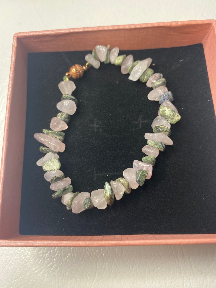 Rose Quartz and Rhodonite Bracelet - Herbal RocksRose Quartz and Rhodonite BraceletBraceletHerbal RocksHerbal RocksRose Quartz and Rhodonite Bracelet
