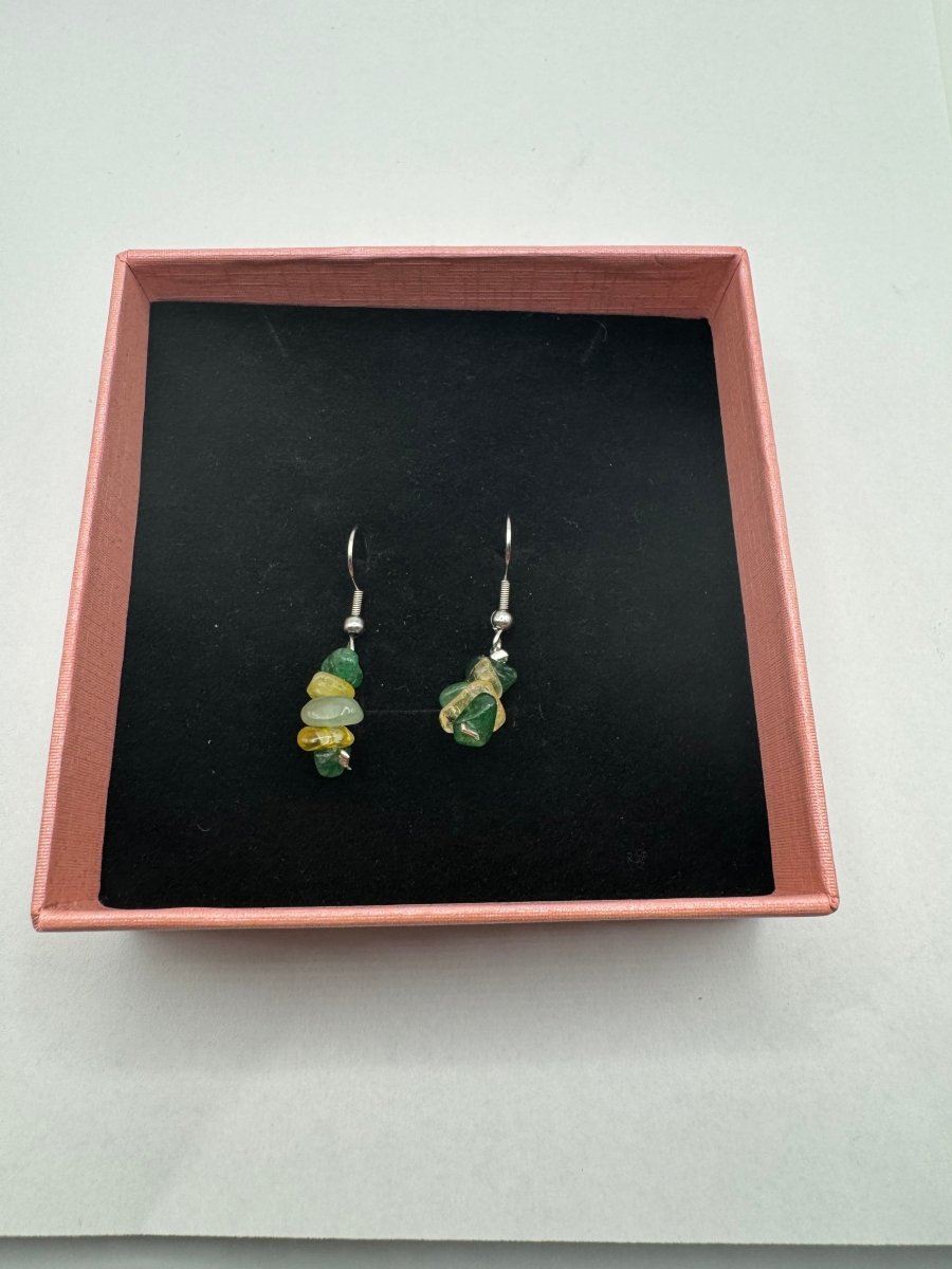 Saint Patrick's Day Jade, Aventurine, and Citrine Fishhook Earrings - Herbal RocksSaint Patrick's Day Jade, Aventurine, and Citrine Fishhook EarringsearringsHerbal RocksHerbal RocksSaint Patrick's Day Jade, Aventurine, and Citrine Fishhook Earrings