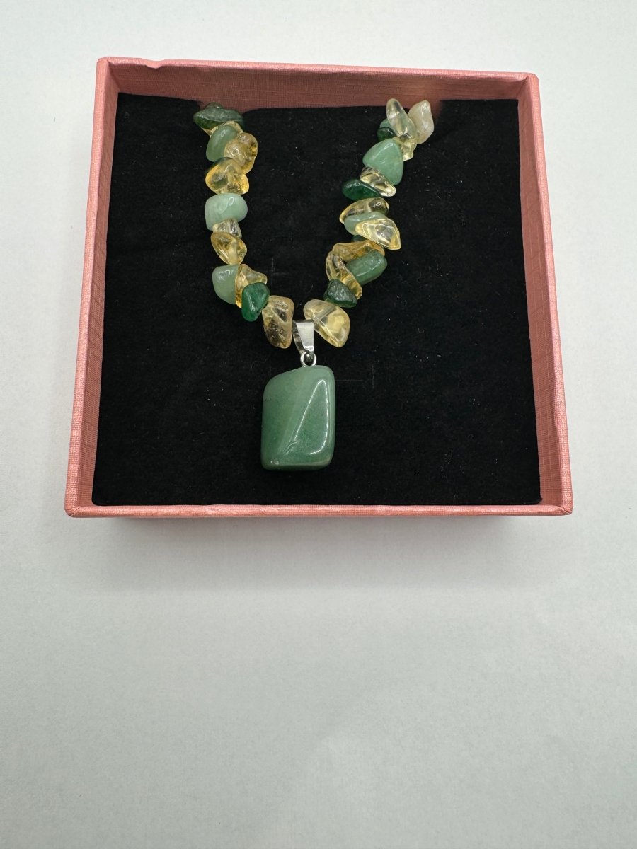 Saint Patrick's Day Jade, Aventurine, and Citrine Necklace - Herbal RocksSaint Patrick's Day Jade, Aventurine, and Citrine NecklaceNecklaceHerbal RocksHerbal RocksSaint Patrick's Day Jade, Aventurine, and Citrine Necklace